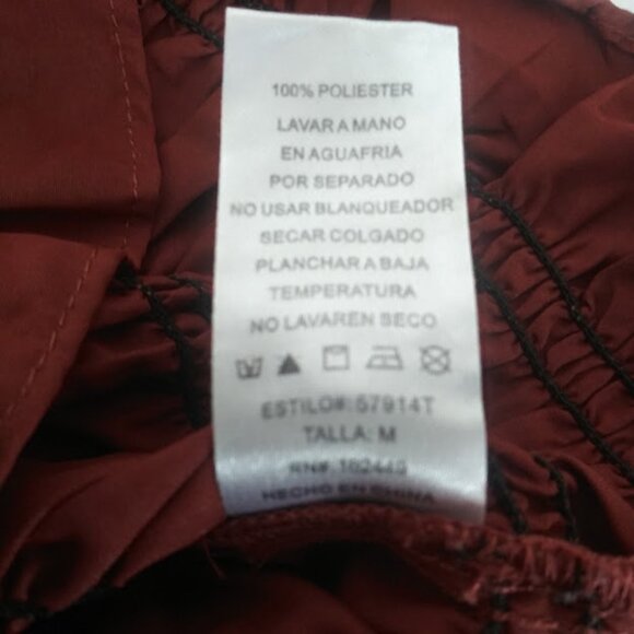 Milk & Honey women's size M rust colored long sleeve blouse - Picture 13 of 14